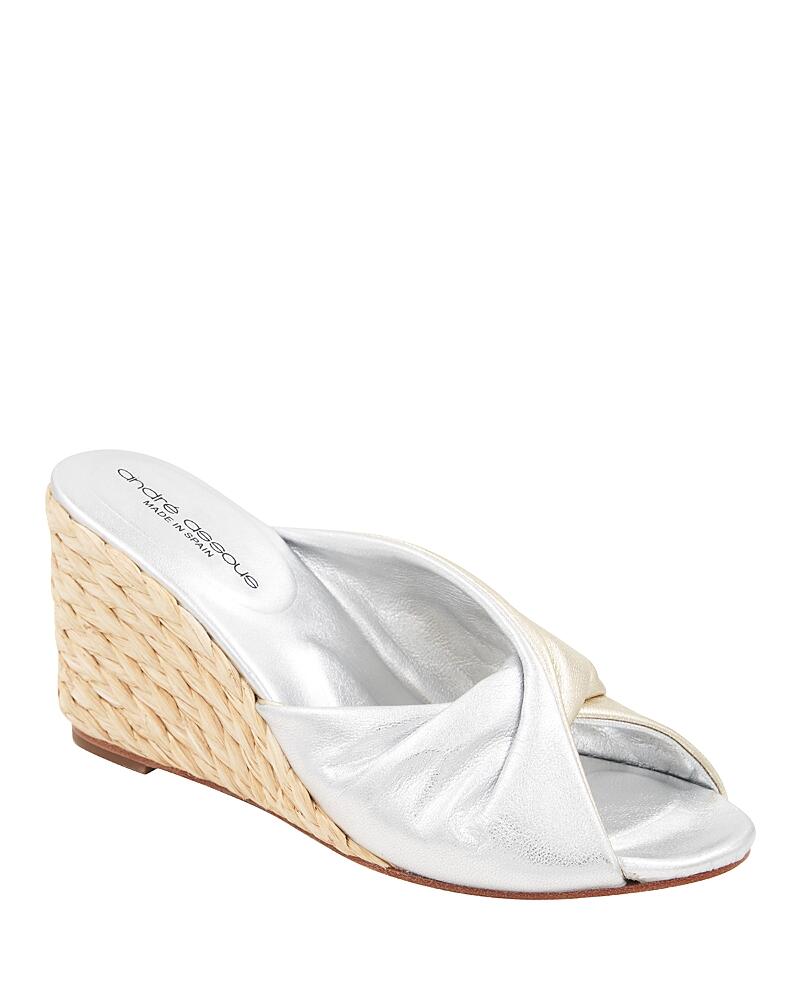 Andre Assous Women's Merida Slip On Twisted Espadrille Wedge Sandals Cover