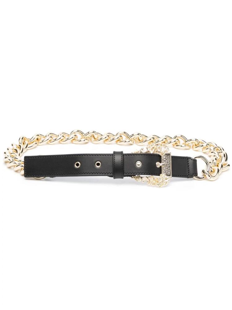 Versace Jeans Couture chain-link leather belt - Black Cover