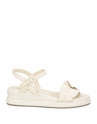 Elvio Zanon Woman Sandals Ivory Leather Cover