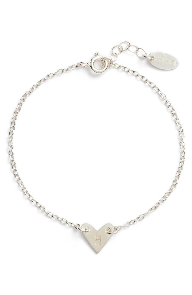 Nashelle Initial Heart Bracelet in Silver-H Cover