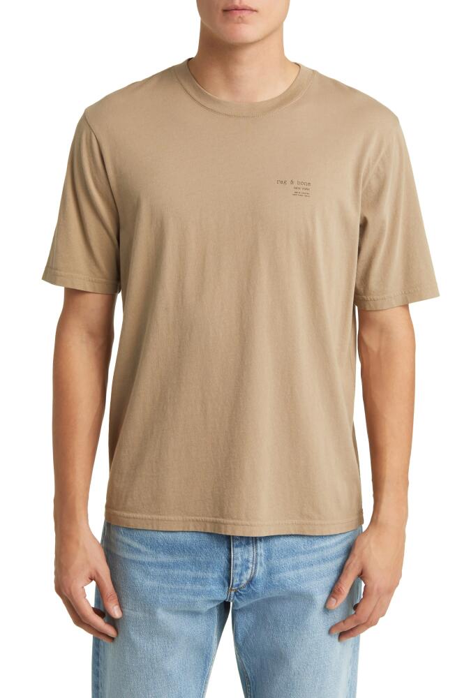 rag & bone Logo T-Shirt in Taupe Cover