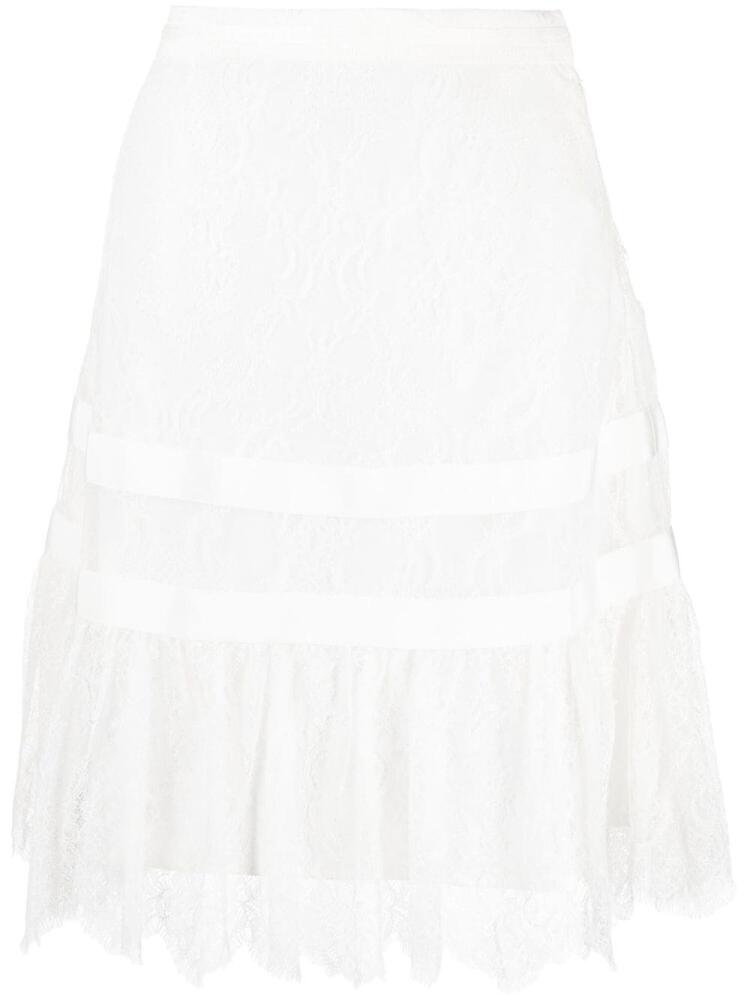 SHIATZY CHEN lace knee-length skirt - White Cover