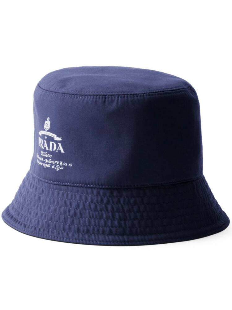 Prada technical-cotton bucket hat - Blue Cover