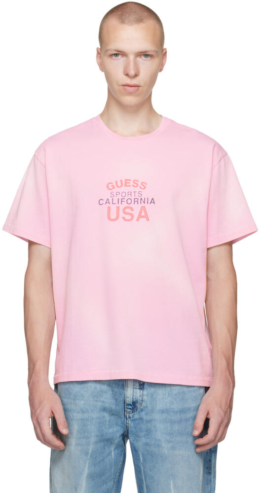 GUESS USA Pink Faded T-Shirt Cover