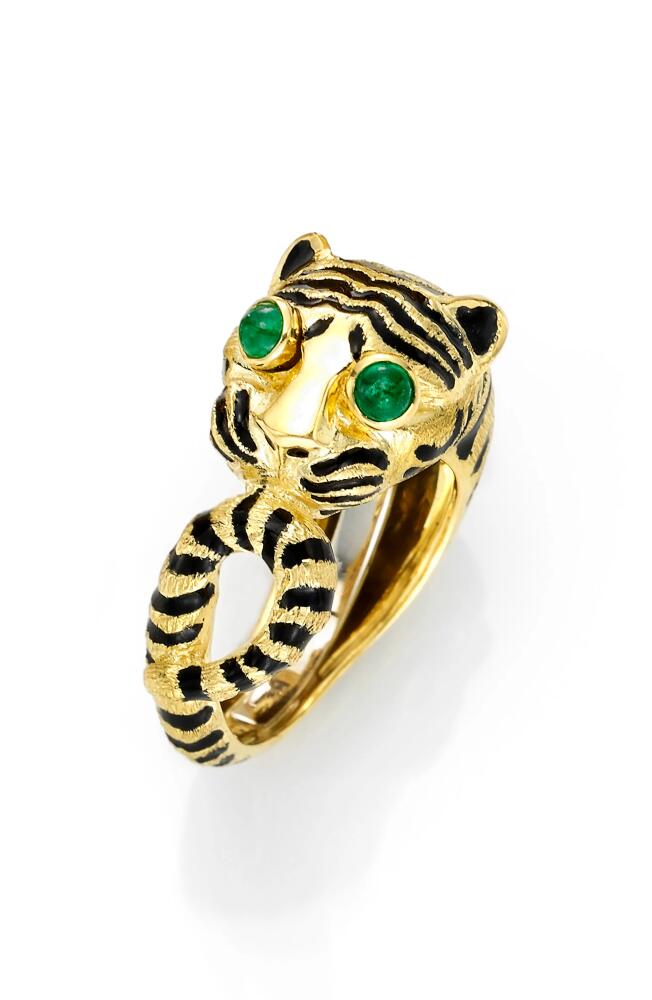 David Webb Kingdom Tiger Ring in Yellow Gold Cover