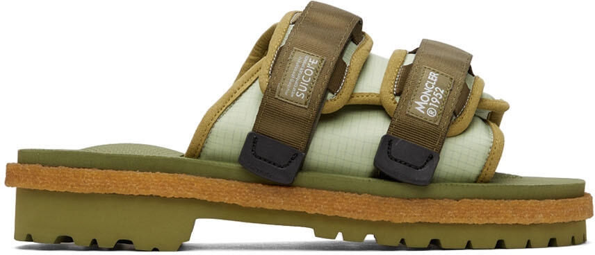 Moncler Genius 2 Moncler 1952 Green Moto Mountain Sandals Cover