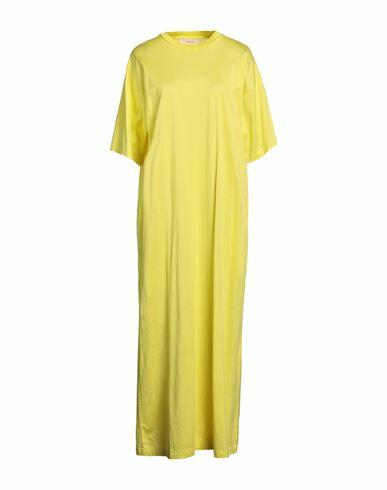 Jucca Woman Maxi dress Yellow Cotton Cover