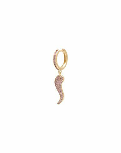 Kurshuni Cornettosingle Earring Single Earring Gold 925/1000 Silver, Cubic zirconia Cover