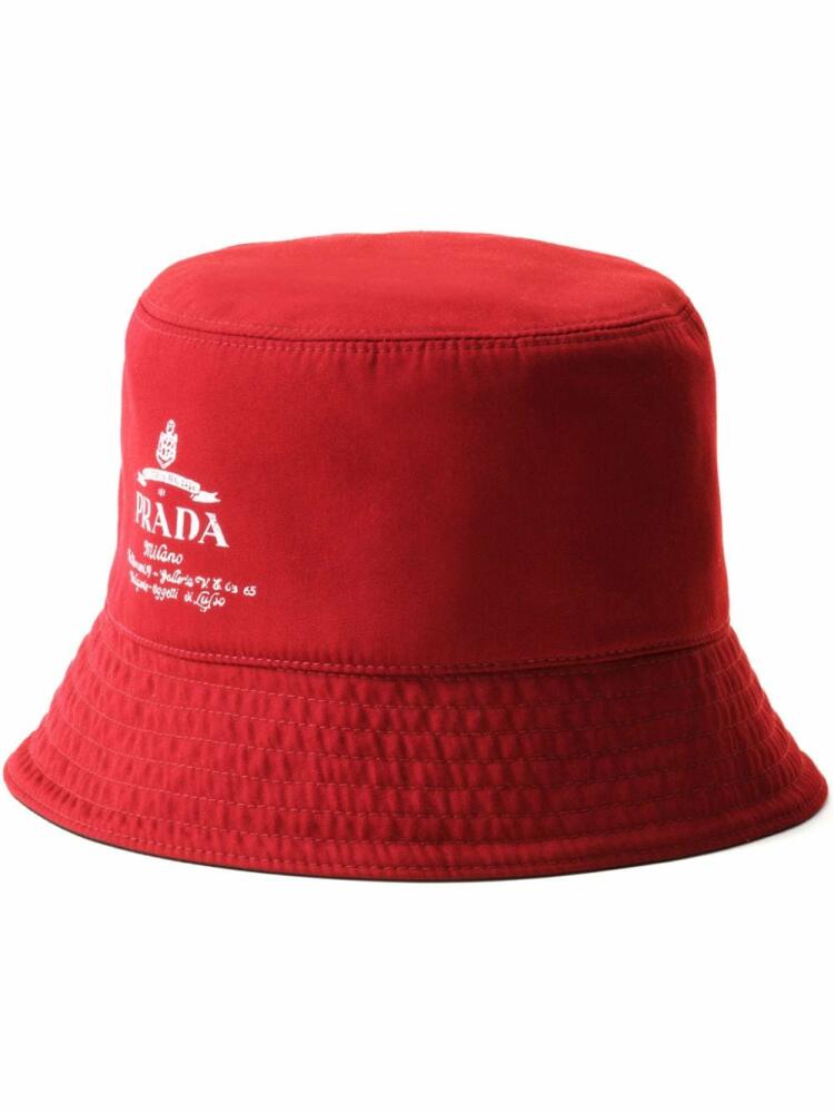 Prada technical-cotton bucket hat - Red Cover