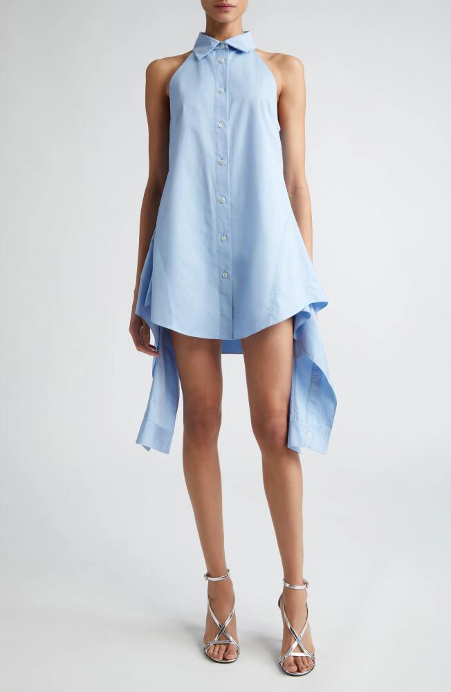 MONSE Deconstructed Button-Up Shirt in Blue Cover