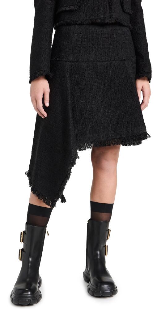 Juun. J Unbalance Tweed Skirt Black Cover