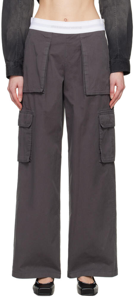 Alexander Wang Gray Cargo Rave Trousers Cover