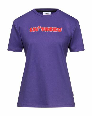 Gcds Woman T-shirt Purple Cotton Cover