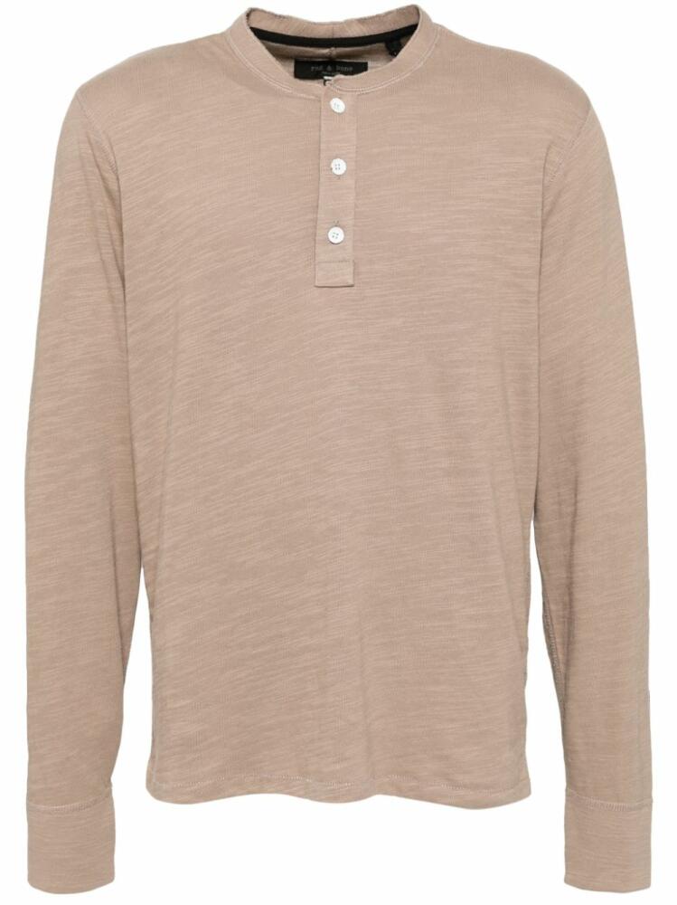 rag & bone cotton long sleeve t-shirt - Neutrals Cover