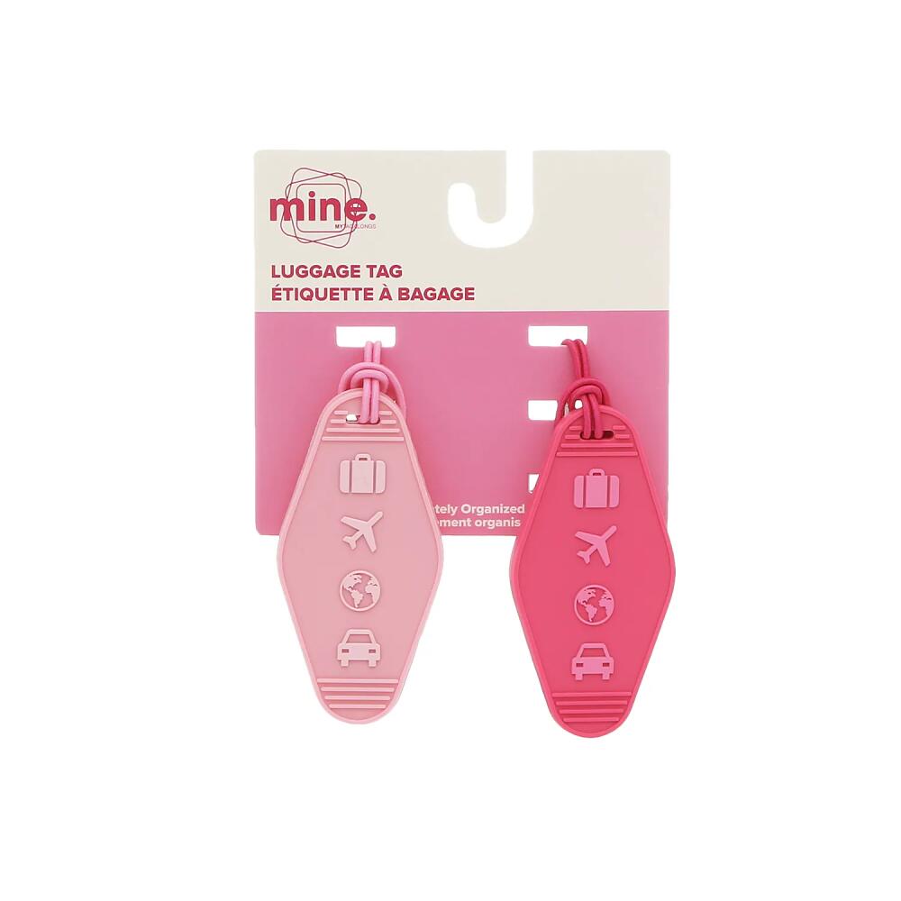 MYTAGALONGS Luggage Tag Set 2 Pack | Women's | Pink Cover