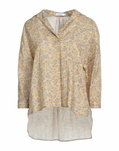 Barba Napoli Woman Top Ocher Linen Cover