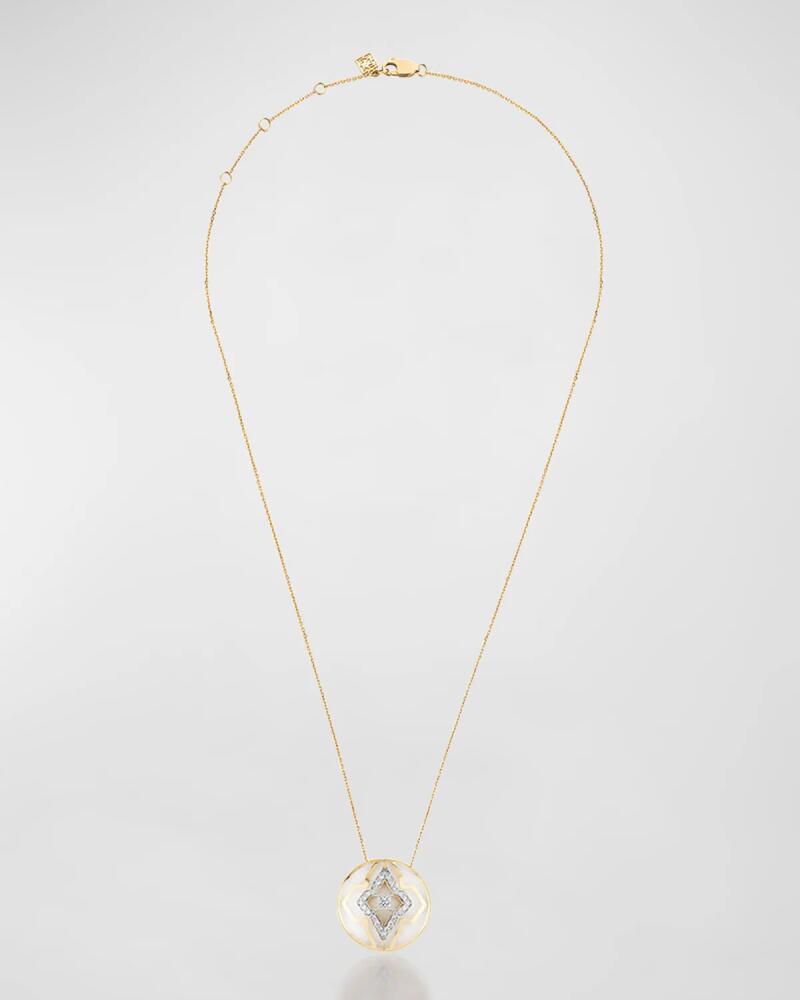 Farah Khan Atelier 18K Yellow Gold Atlas White Gstaad Wanderlust Pendant Necklace, 16-18"L Cover