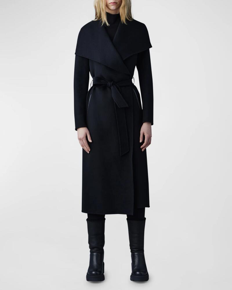 Mackage Mai Wool Belted Wrap Coat Cover