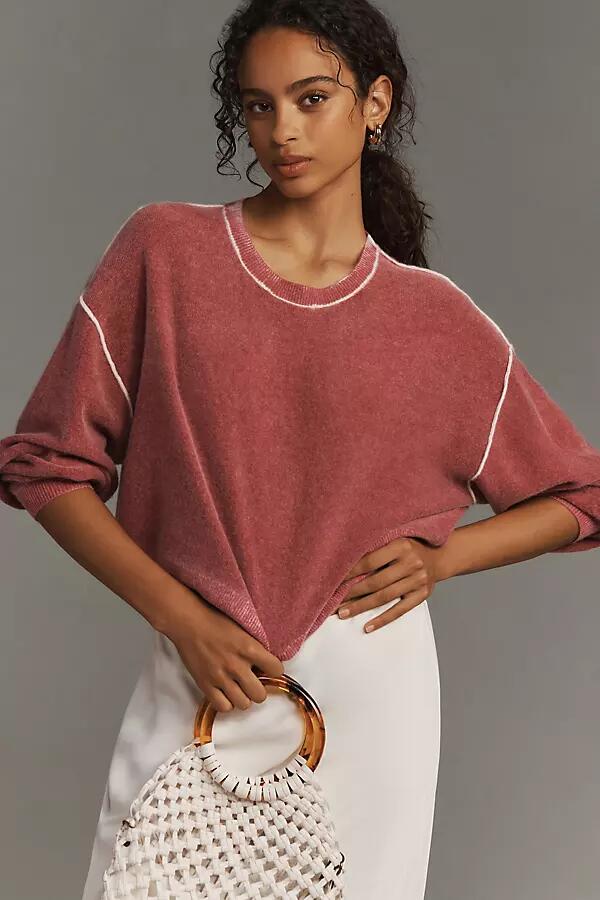 The Alani Cashmere Sweater by Pilcro: Cropped Crew-Neck Edition Cover