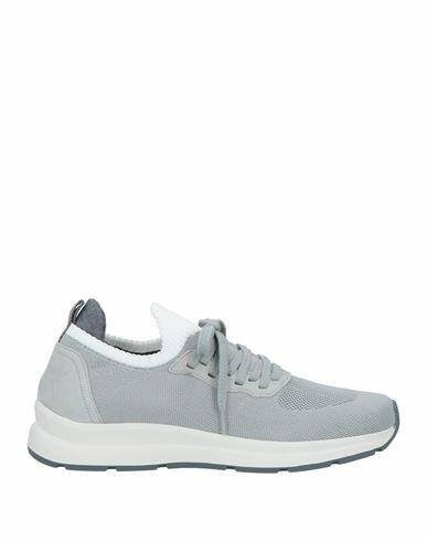 Andrea Ventura Firenze Man Sneakers Light grey Leather, Textile fibers Cover