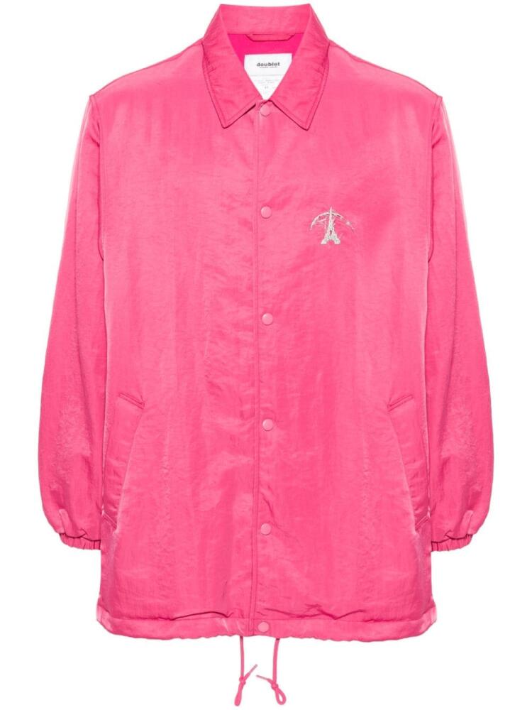 Doublet logo-embroidered jacket - Pink Cover