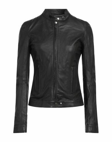 Stewart Woman Jacket Dark brown Lambskin Cover