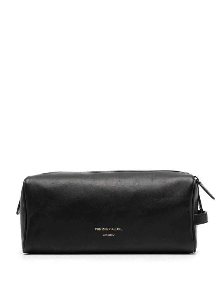 Common Projects engraved-logo wash bag - Black Cover