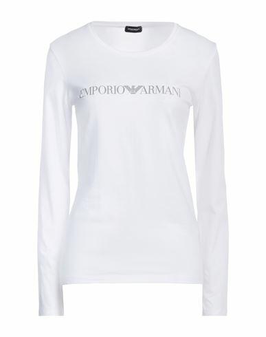 Emporio Armani Woman Undershirt White Cotton, Elastane Cover