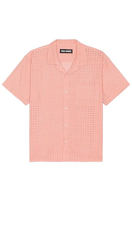 DOUBLE RAINBOUU Short Sleeve Hawaiian Shirt in Pink Cover