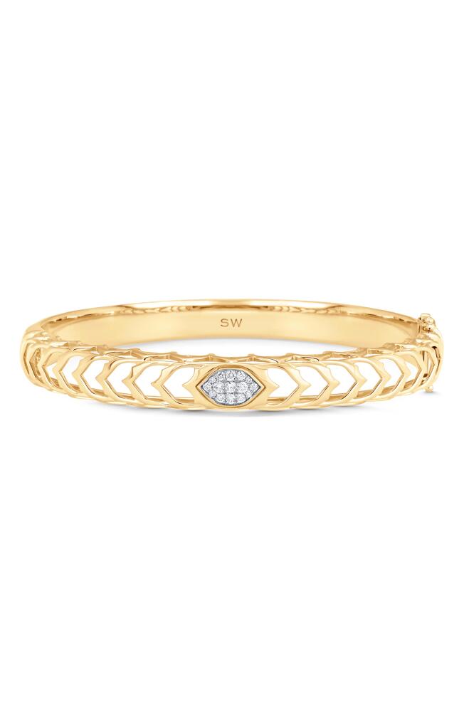 Sara Weinstock Dentelle Diamond Cluster Bangle in Yellow Gold Cover