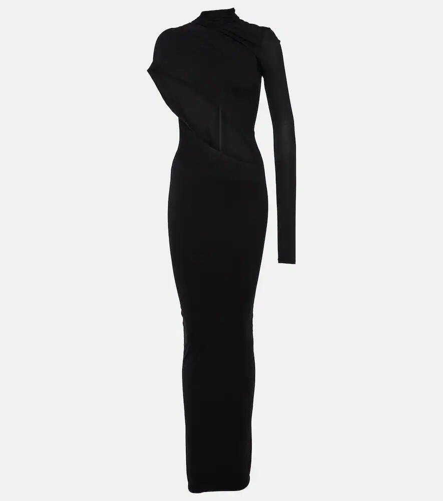 LaQuan Smith Asymmetric cutout jersey gown Cover