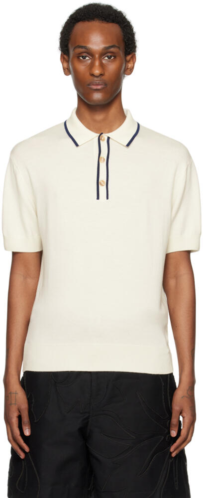 King & Tuckfield Off-White Textured Polo Cover