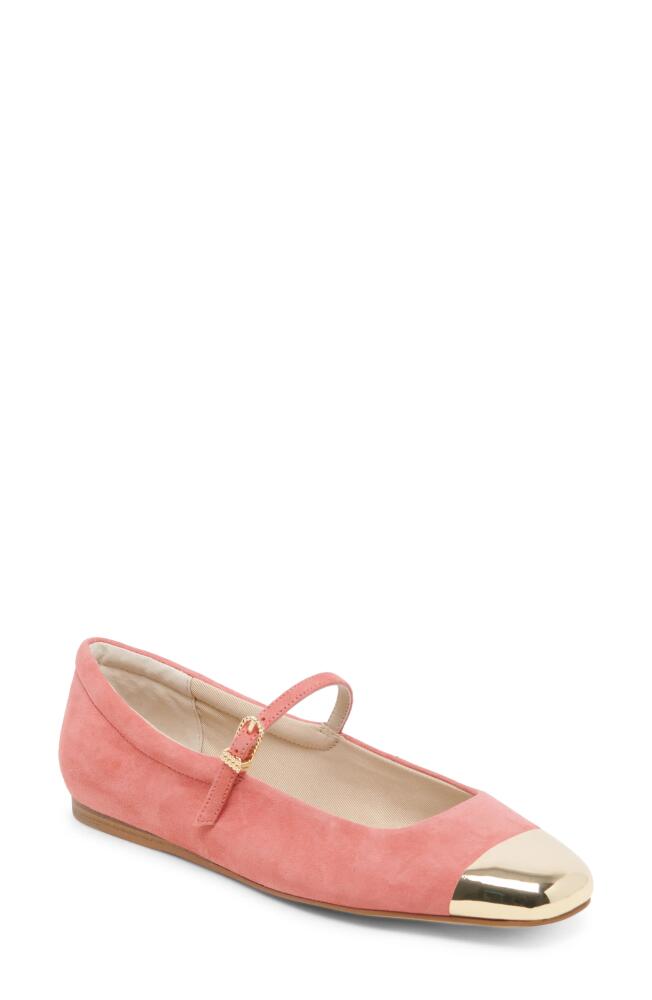 Dolce Vita Reyes Cap Toe Mary Jane Flat in Coral Suede Cover