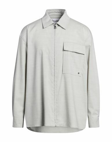 Études Man Shirt Light grey Wool, Polyamide, Viscose, Elastane Cover