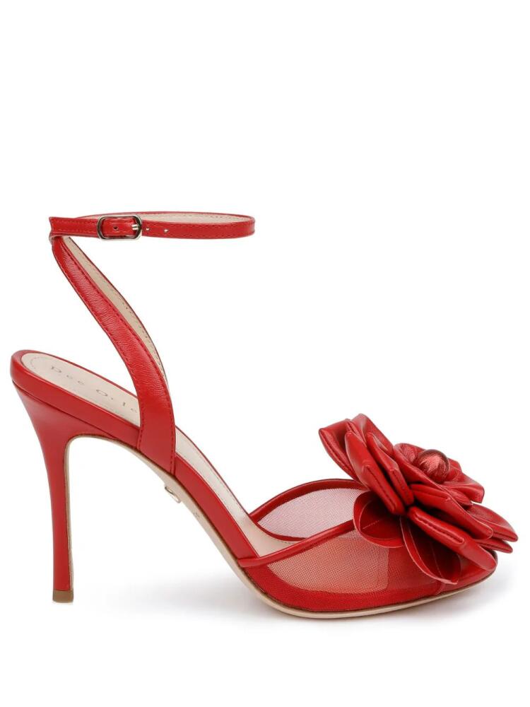 Dee Ocleppo England appliquéd leather sandals - Red Cover