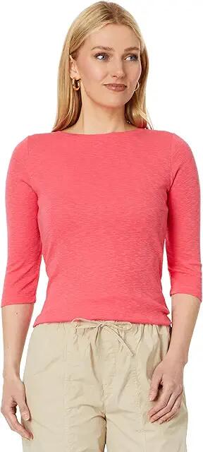 NIC+ZOE 3/4 Sleeve Boat Tee (Poppy) Women's Clothing Cover