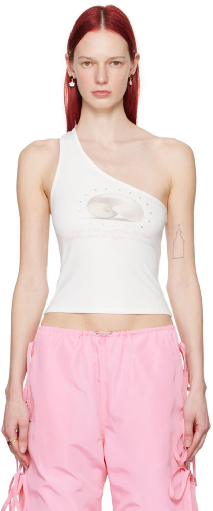 Sandy Liang White Shellphone Tank Top Cover