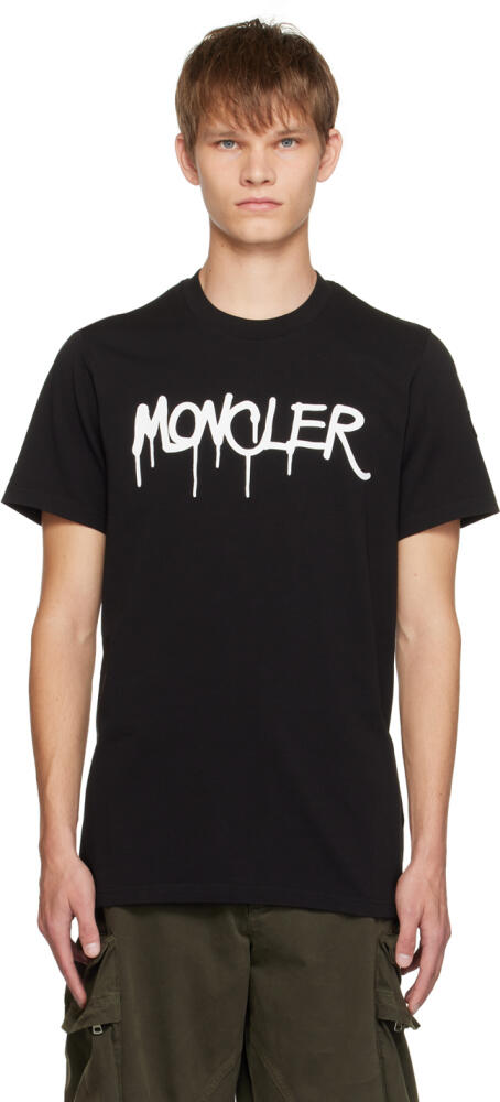 Moncler Black Printed T-Shirt Cover