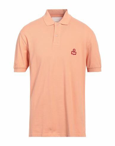 Isabel Marant Man Polo shirt Orange Cotton, Polyester Cover