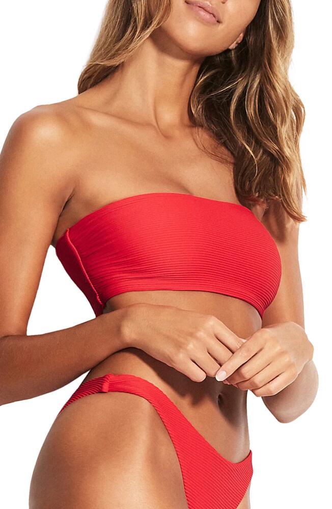 Seafolly Essential Tube Bikini Top in Chili Cover