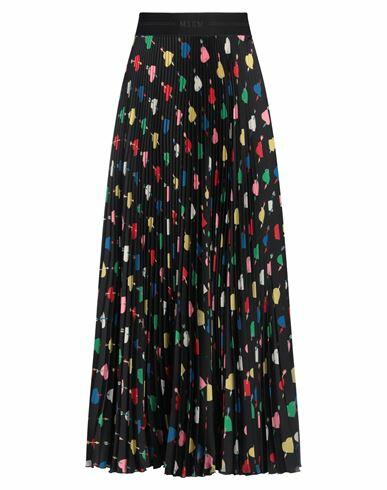 Msgm Woman Midi skirt Black Polyester Cover