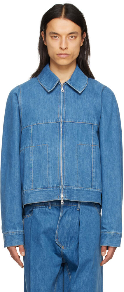 Bianca Saunders Blue Bowl Denim Jacket Cover