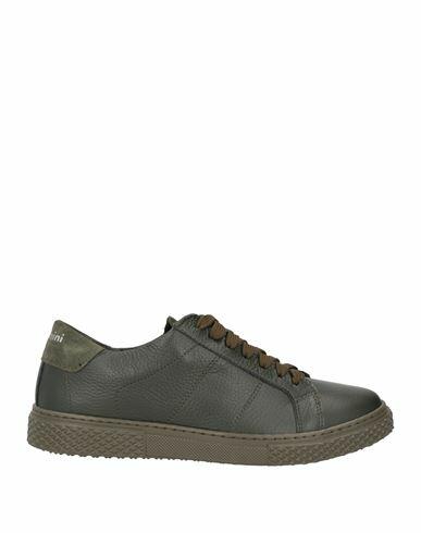 Baldinini Man Sneakers Dark green Calfskin Cover