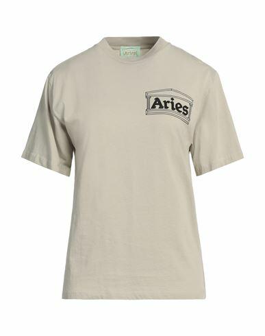 Aries Woman T-shirt Beige Cotton Cover