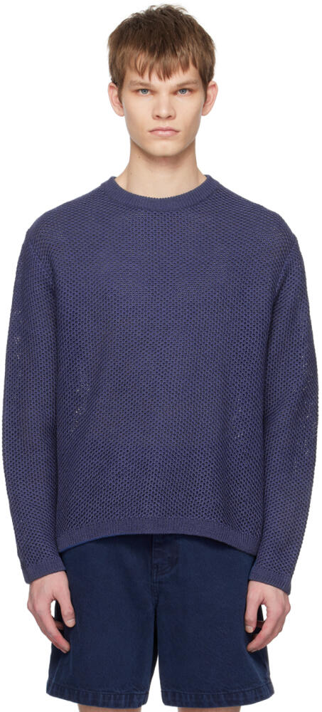 Solid Homme Navy Ribbed Sweater Cover