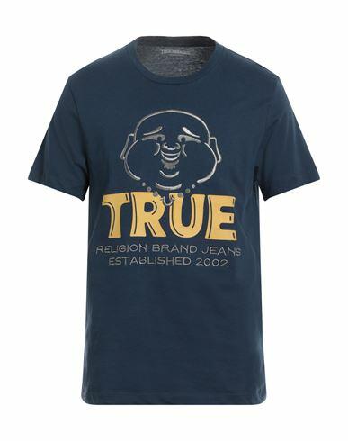 True Religion Man T-shirt Navy blue Cotton Cover