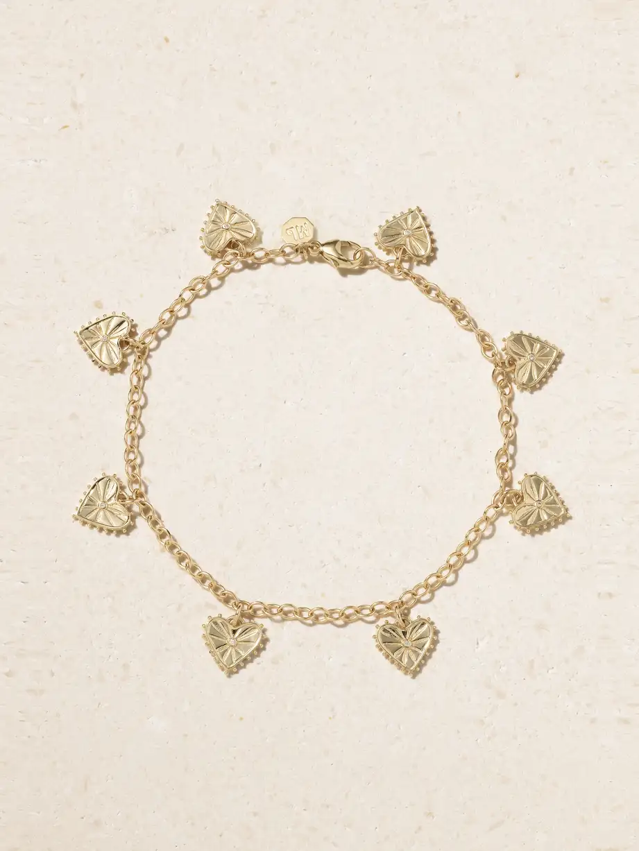 Marlo Laz - Agape 14-karat Gold Diamond Anklet - One size Cover