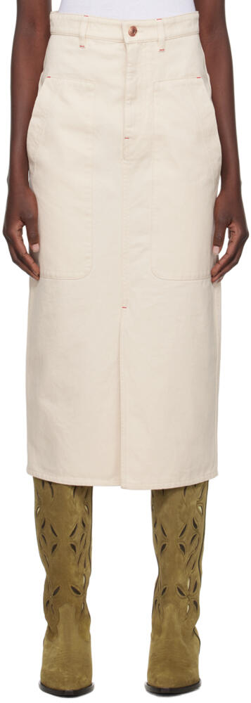 Isabel Marant Etoile Beige Flozia Midi Skirt Cover