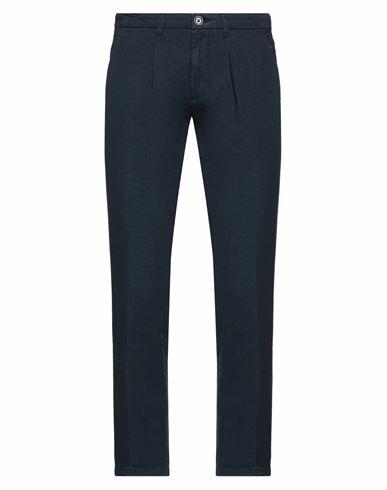 Yes Zee By Essenza Man Pants Midnight blue Cotton, Linen Cover