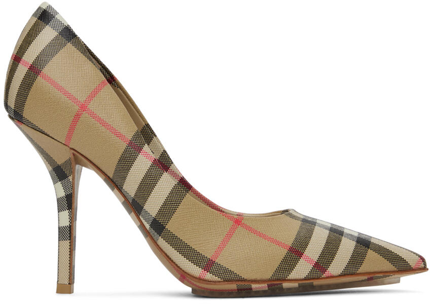 Burberry Beige Check Heels Cover